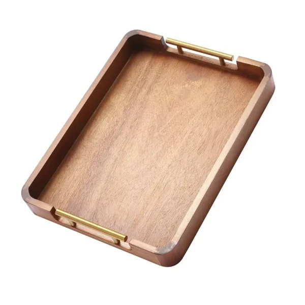 Wood Serving Tray with Handles