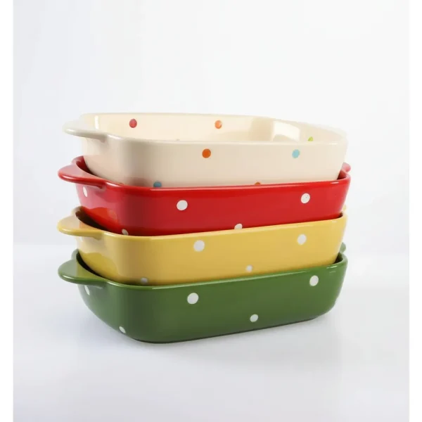 Polka Dot Ceramic Baking Dishes